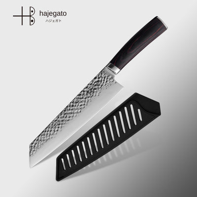 Hajegato Japanese Hammered  7.5 inch Kiritsuke Knife