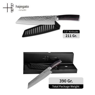 Hajegato Japanese Hammered  7.5 inch Kiritsuke Knife