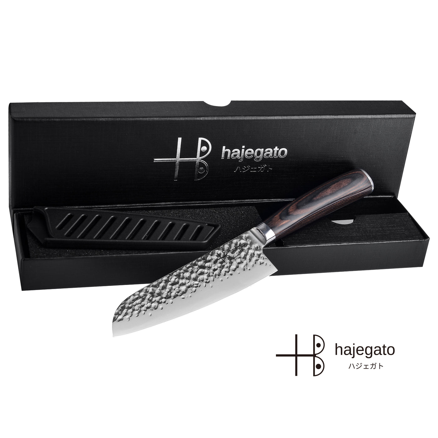 Hajegato Japanese Hammered 5 inch Santoku Knife