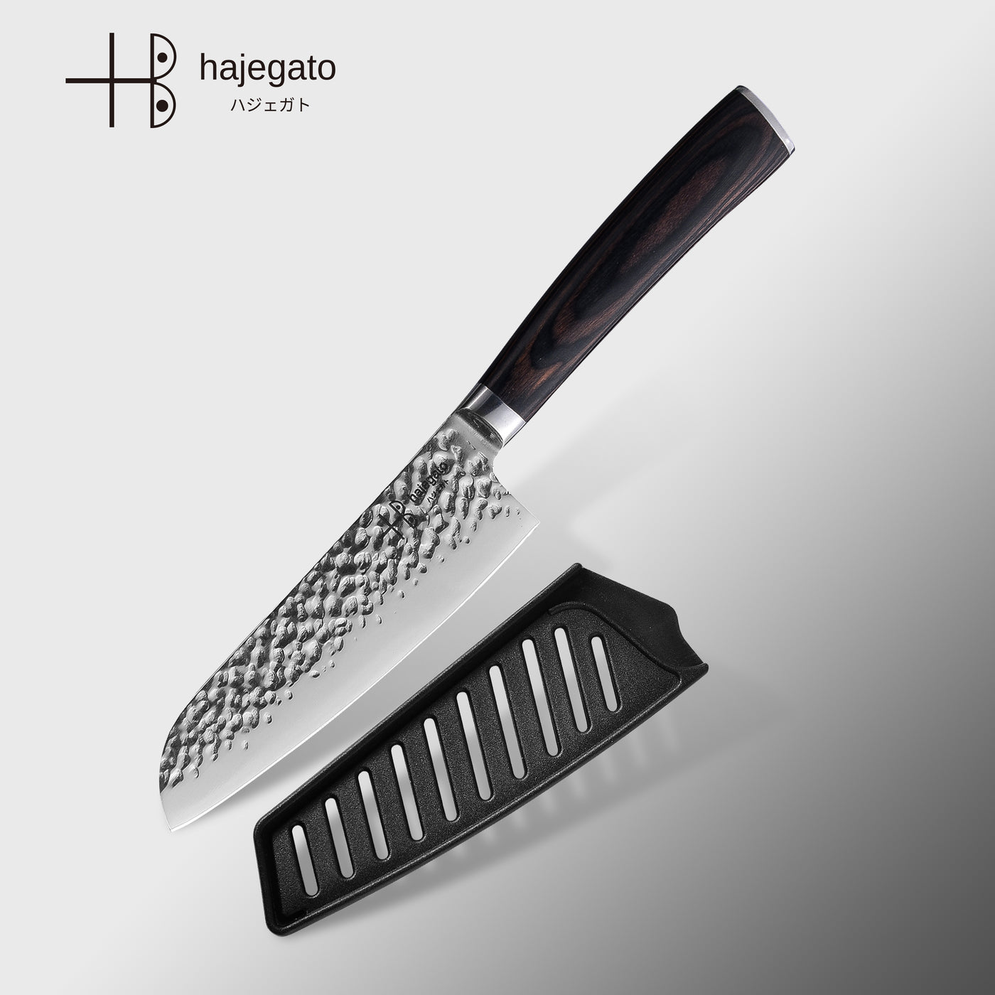 Hajegato Japanese Hammered 5 inch Santoku Knife