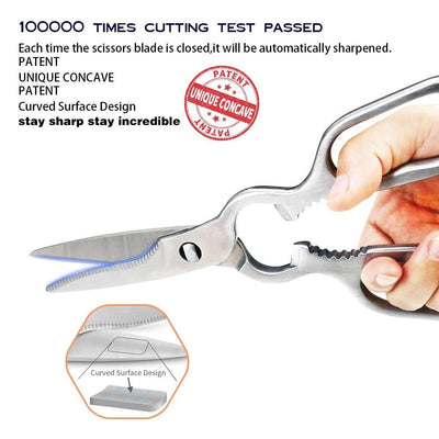 Kitchen Scissors Heavy Duty Multi-Purpose Stainless Steel Scissors